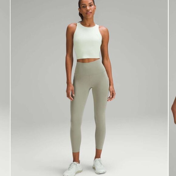 New LULULEMON Wunder Train High Rise HR Tight Pockets 25” LRLG Laurel Green 6 - Picture 3 of 6